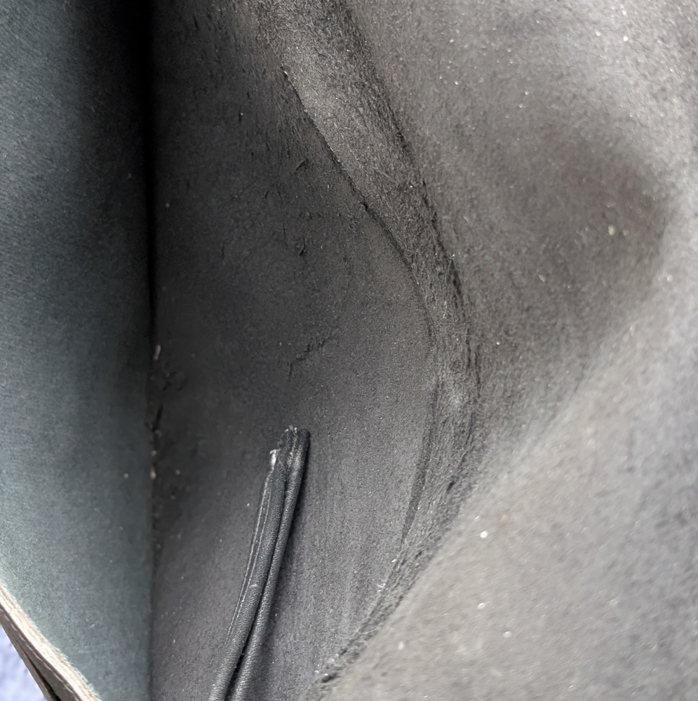 Black Leather Envelope Clutch/Laptop Case - Picture 4 of 6